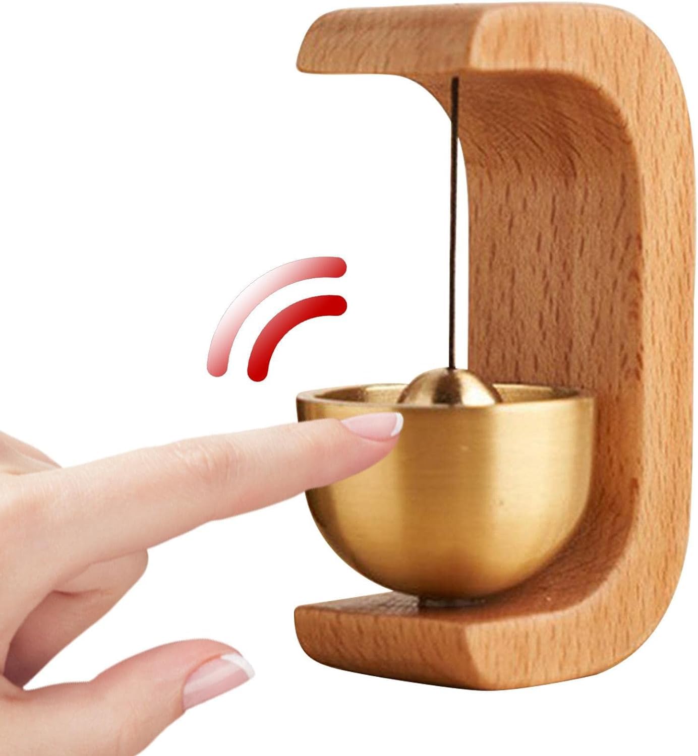 Magnetic Wooden Bell for Door Opening - Crisp Tone, Handcrafted Decorative Ornament for Home and Business Entrances
