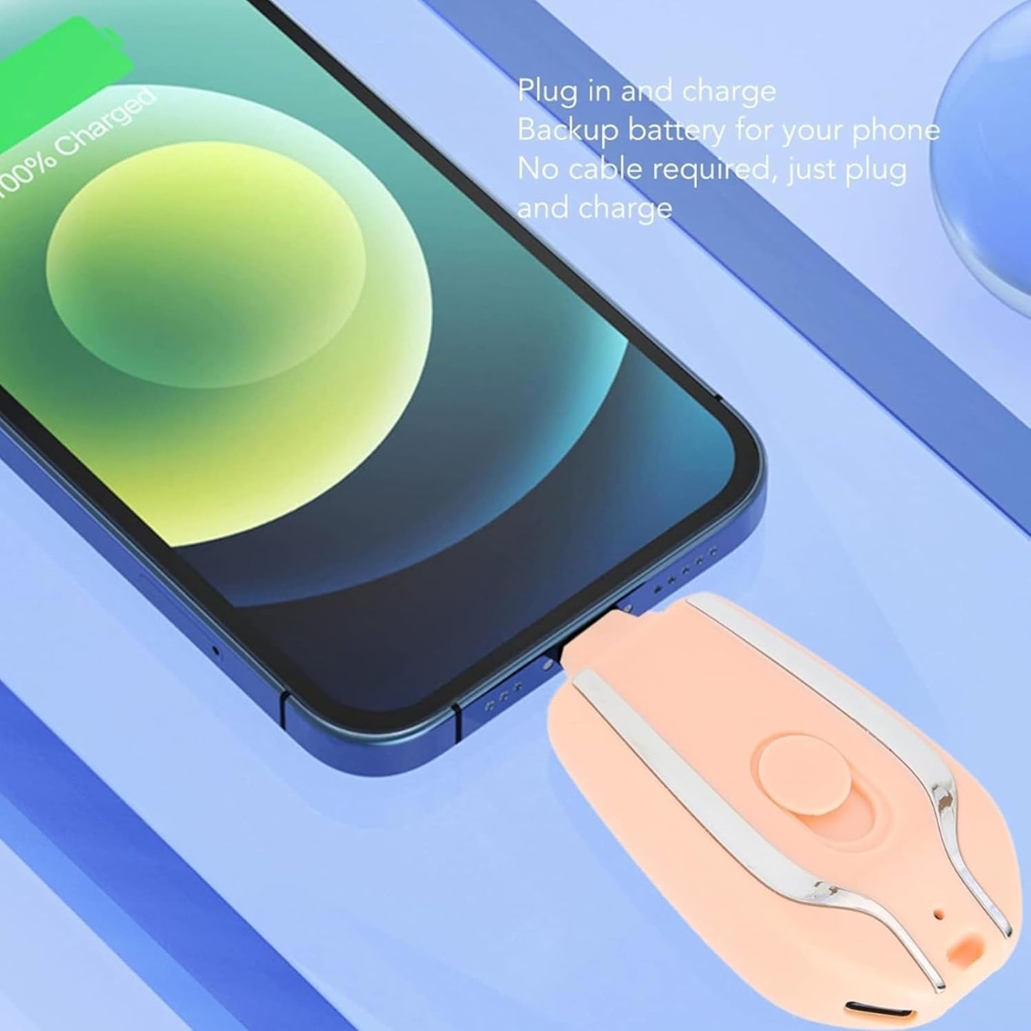 Mini Emergency Rechargeable Keychain Power Bank (1500 mAh) – Portable Mobile Charger