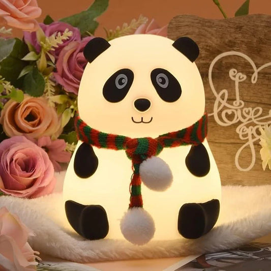 Cute Panda Night Lamp – 7 Color Touch Control, USB Rechargeable Silicone Light | Kid-Friendly | Cute Bedroom Light & Birthday Gift 🐼  | Sarphire