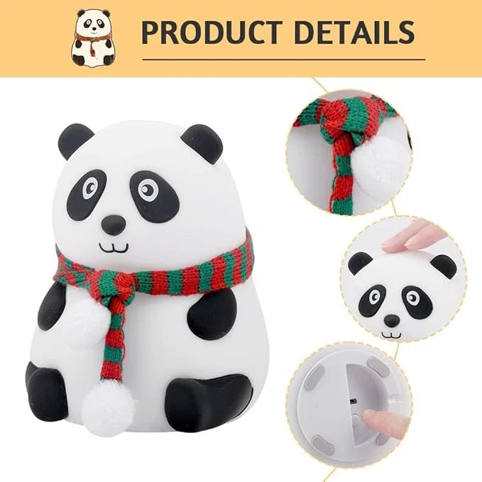Cute Panda Night Lamp – 7 Color Touch Control, USB Rechargeable Silicone Light | Kid-Friendly | Cute Bedroom Light & Birthday Gift 🐼  | Sarphire