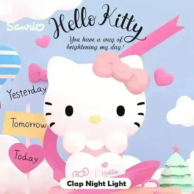 Hello Kitty Clap-Control Night Lamp with Remote – Soft LED Cute Bedside Light