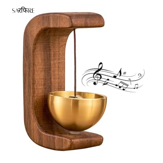 Magnetic Wooden Bell for Door Opening - Crisp Tone, Handcrafted Decorative Ornament for Home and Business Entrances