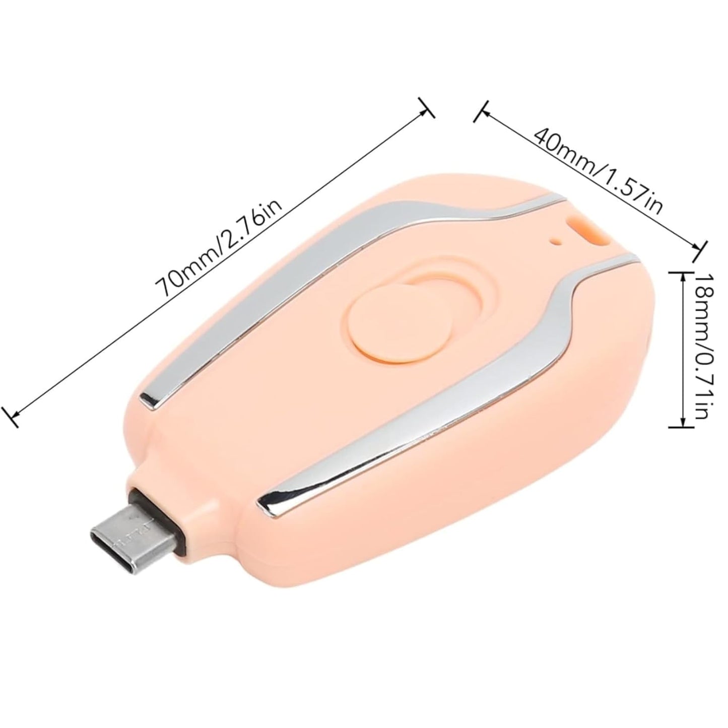 Mini Emergency Rechargeable Keychain Power Bank (1500 mAh) – Portable Mobile Charger