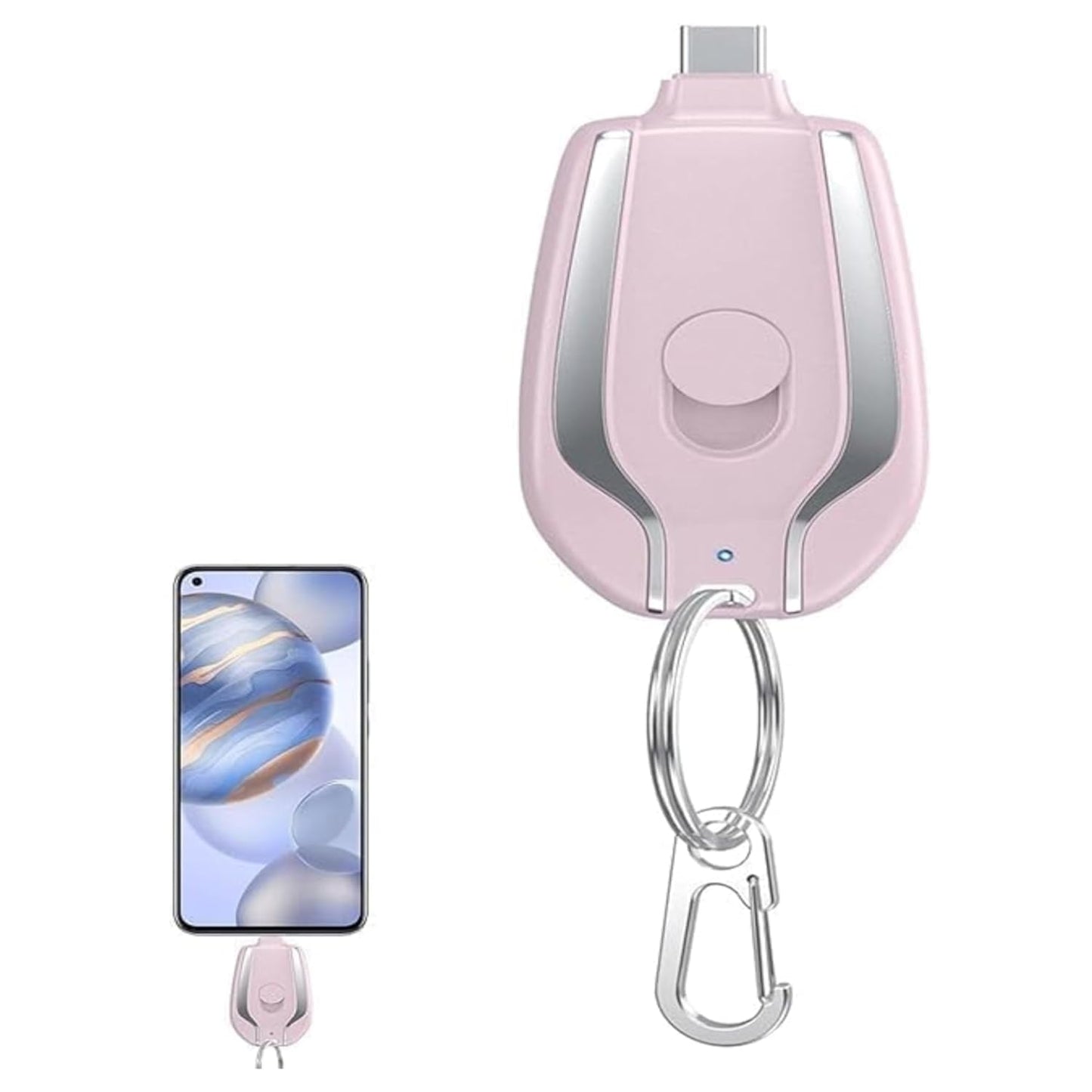 Mini Emergency Rechargeable Keychain Power Bank (1500 mAh) – Portable Mobile Charger