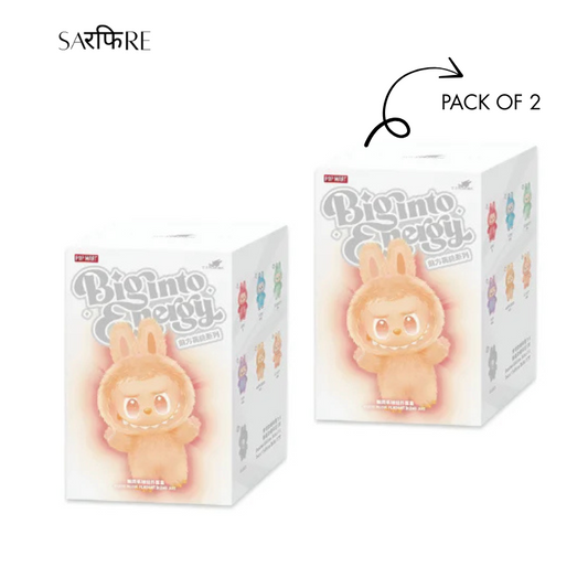 LABUBU Plush Pack of 2 (Random) – Pop Mart Big Into Energy Series | Cute Mini Collectible Toys