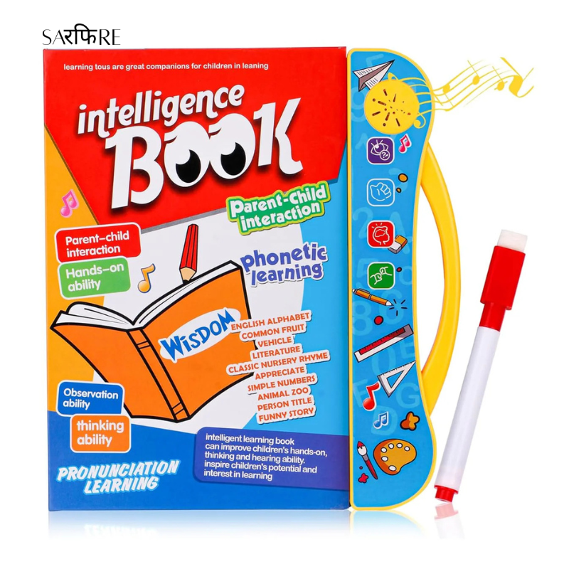 Study Look® Interactive Talking Learning Book for Kids – Educational Phonetic Sound Book with Activities, Alphabet, Numbers, Animals, Shapes, and Music – Preschool Learning Toy for Toddlers (Ages 2–6)
