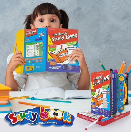 Study Look® Interactive Talking Learning Book for Kids – Educational Phonetic Sound Book with Activities, Alphabet, Numbers, Animals, Shapes, and Music – Preschool Learning Toy for Toddlers (Ages 2–6)