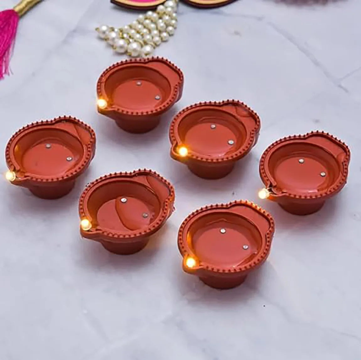 Water Sensor Diya - Set Of 12