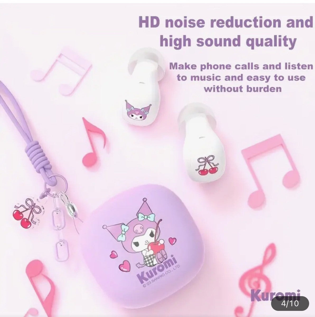 Sanrio Character Wireless Bluetooth Earbuds with Cute Charging Case